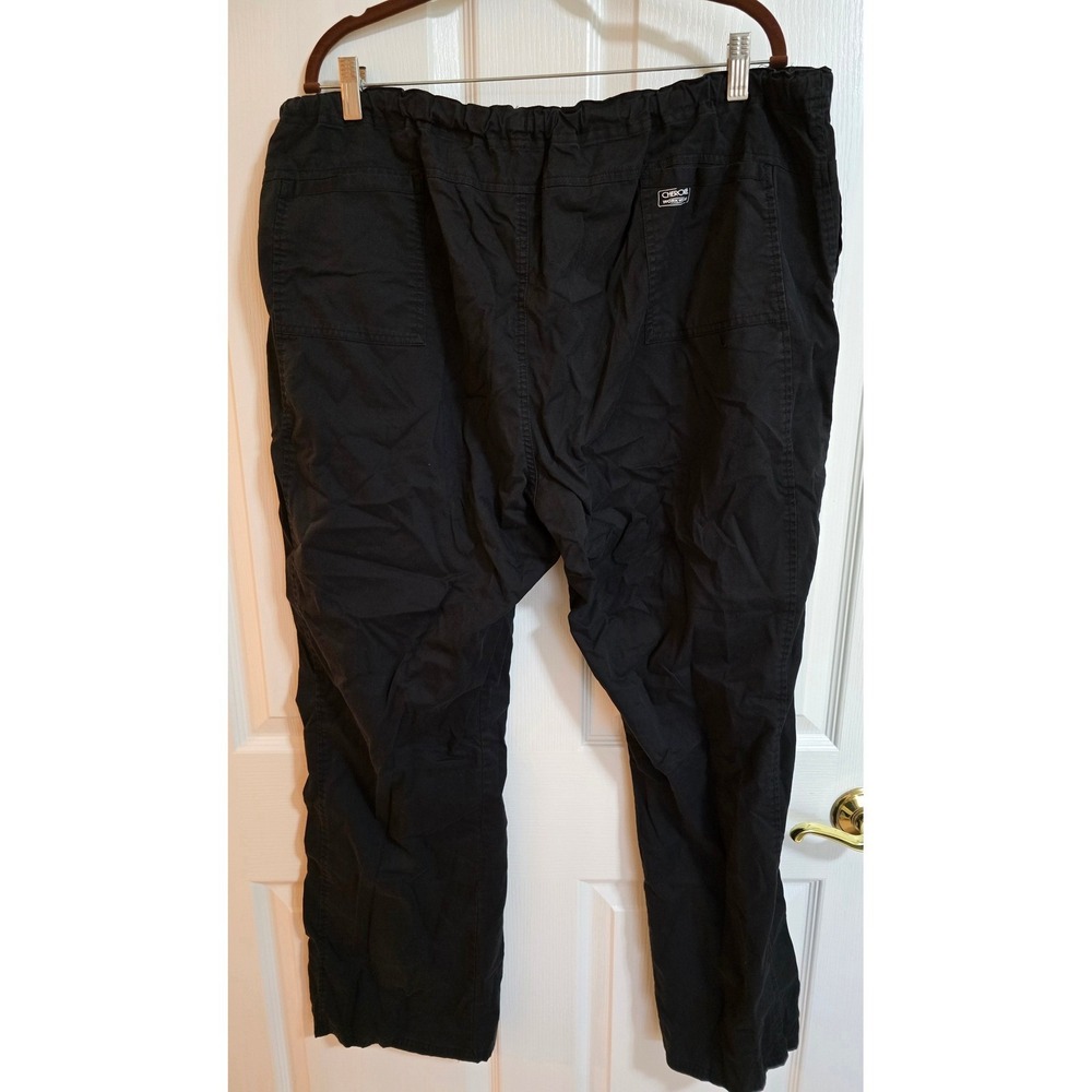 Cherokee Workwear Black Scrub Pants Cargo Pockets Drawstring Waist‎ 2XLT /0292 - Picture 2 of 4